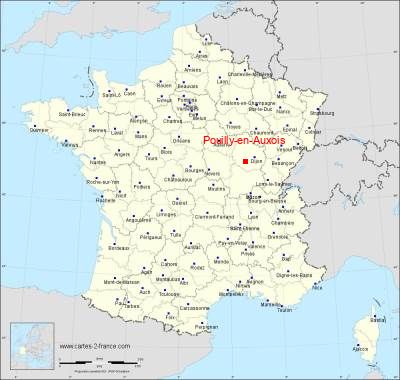 Carte de Pouilly-en-Auxois