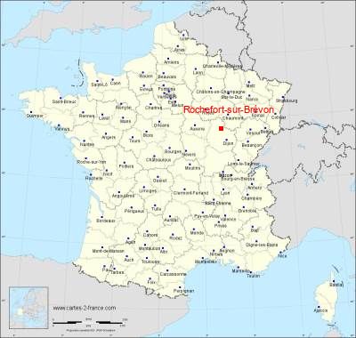 Carte de Rochefort-sur-Brévon
