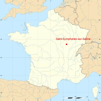 Fond de carte avec Saint-Symphorien-sur-Saône