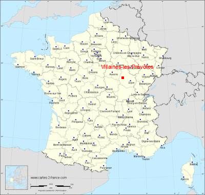 Carte de Villaines-les-Prévôtes