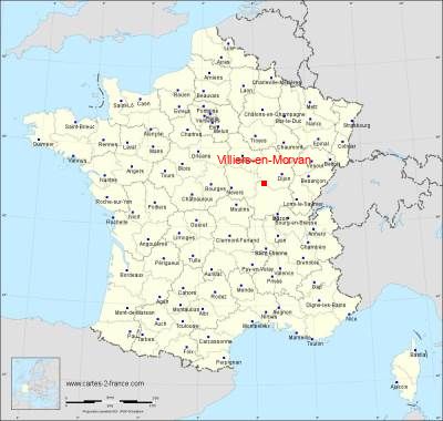 Carte de Villiers-en-Morvan