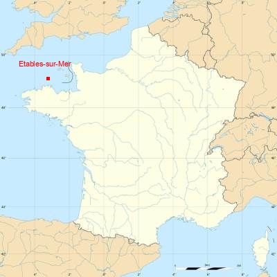Fond de carte avec Etables-sur-Mer