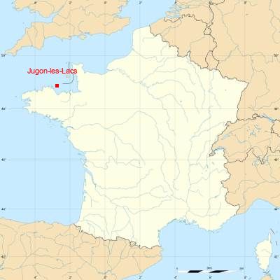 Fond de carte avec Jugon-les-Lacs