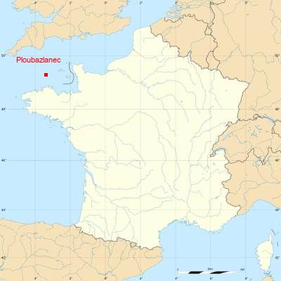 Fond de carte avec Ploubazlanec