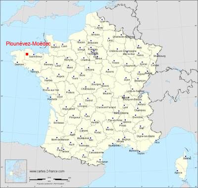 Carte de Plounévez-Moëdec