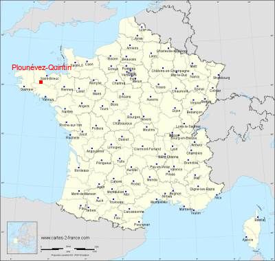 Carte de Plounévez-Quintin