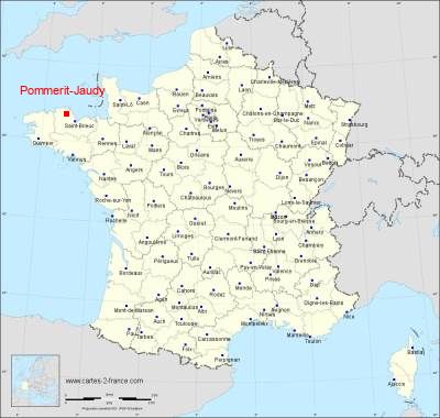 Carte de Pommerit-Jaudy