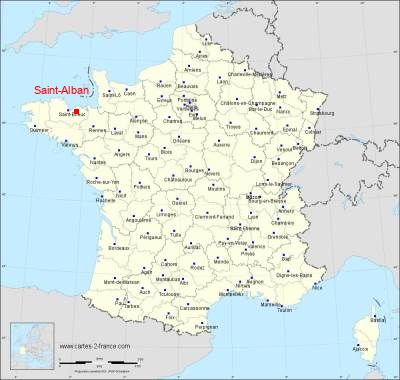 Carte de Saint-Alban