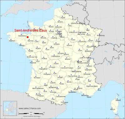 Carte de Saint-André-des-Eaux