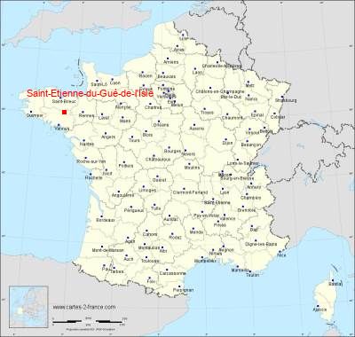 Carte de Saint-Etienne-du-Gué-de-l'Isle