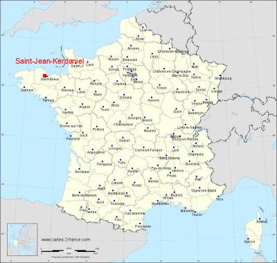 Carte de Saint-Jean-Kerdaniel