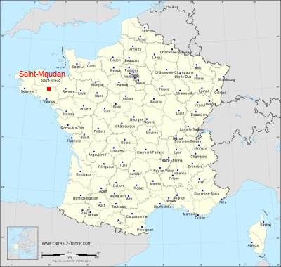 Carte de Saint-Maudan