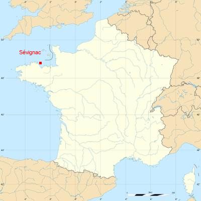 Fond de carte avec Sévignac