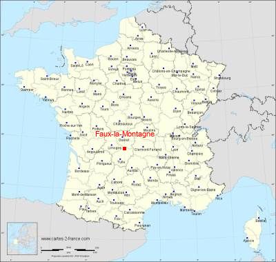 Carte de Faux-la-Montagne