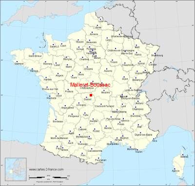 Carte de Malleret-Boussac
