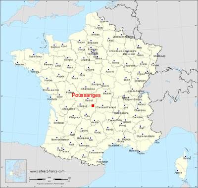 Carte de Poussanges