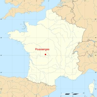 Fond de carte avec Poussanges