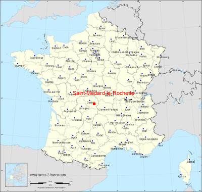 Carte de Saint-Médard-la-Rochette