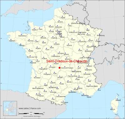 Carte de Saint-Oradoux-de-Chirouze