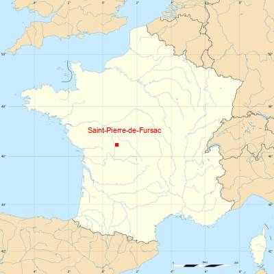 Fond de carte avec Saint-Pierre-de-Fursac