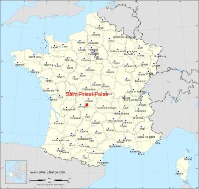 Carte de Saint-Priest-Palus