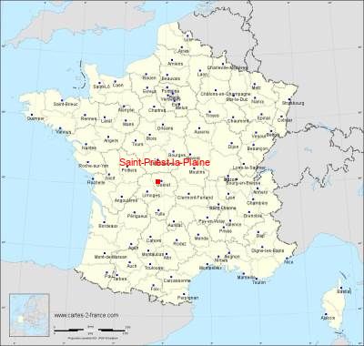 Carte de Saint-Priest-la-Plaine