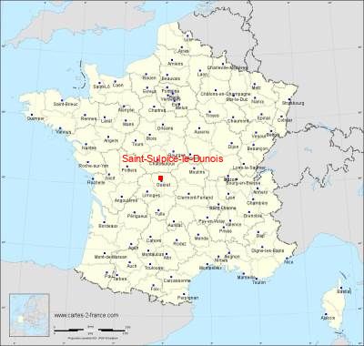 Carte de Saint-Sulpice-le-Dunois