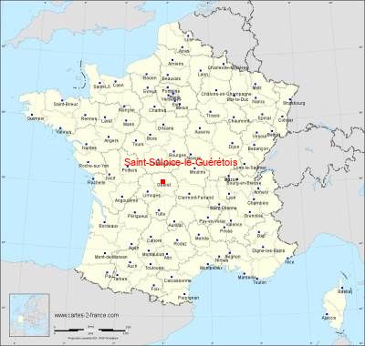 Carte de Saint-Sulpice-le-Guérétois