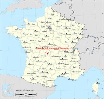Carte de Saint-Sulpice-les-Champs