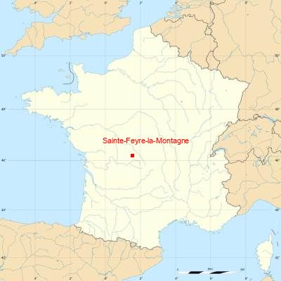 Fond de carte avec Sainte-Feyre-la-Montagne