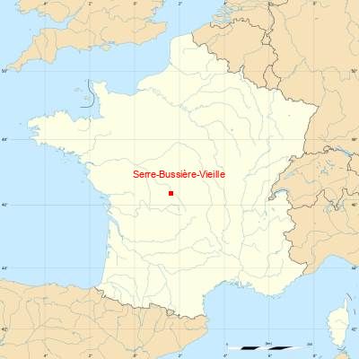 Fond de carte avec Serre-Bussière-Vieille