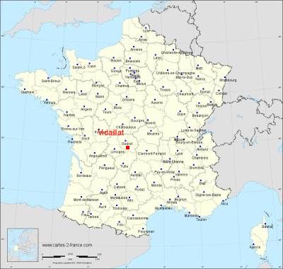 Carte de Vidaillat