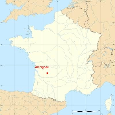 Fond de carte avec Archignac