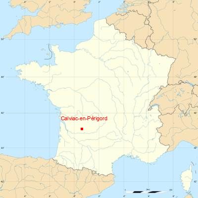 Fond de carte avec Calviac-en-Périgord