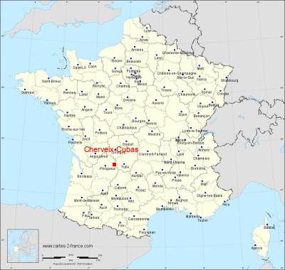 Carte de Cherveix-Cubas