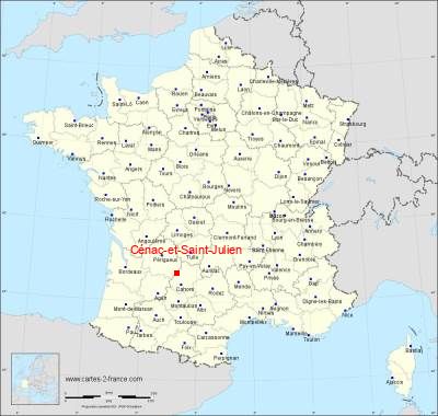 Carte de Cénac-et-Saint-Julien