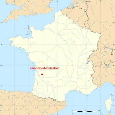 Fond de carte avec Lamonzie-Montastruc