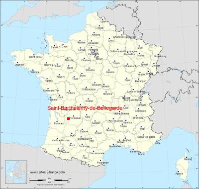 Carte de Saint-Barthélemy-de-Bellegarde