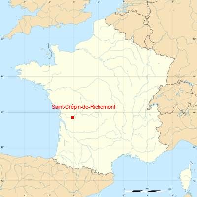 Fond de carte avec Saint-Crépin-de-Richemont
