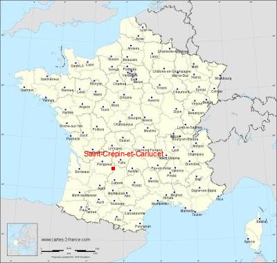 Carte de Saint-Crépin-et-Carlucet