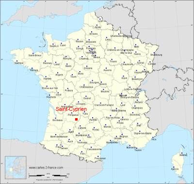Carte de Saint-Cyprien