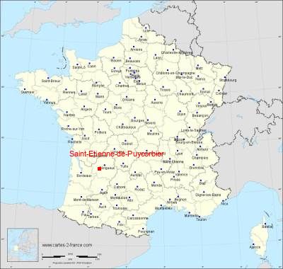 Carte de Saint-Etienne-de-Puycorbier