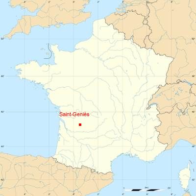 Fond de carte avec Saint-Geniès