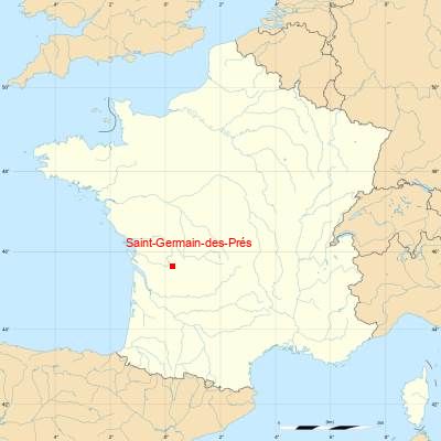 Fond de carte avec Saint-Germain-des-Prés