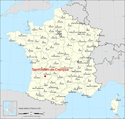 Carte de Saint-Julien-de-Crempse