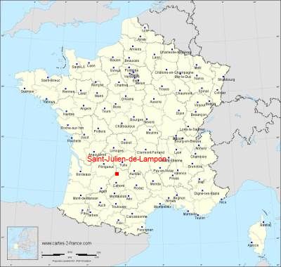 Carte de Saint-Julien-de-Lampon