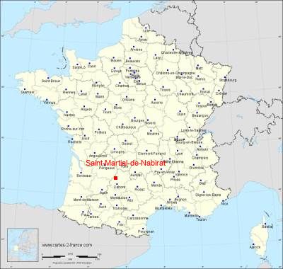 Carte de Saint-Martial-de-Nabirat