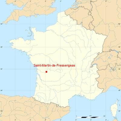Fond de carte avec Saint-Martin-de-Fressengeas