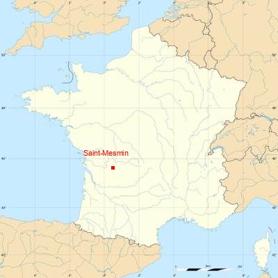 Fond de carte avec Saint-Mesmin
