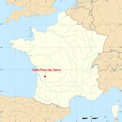 Fond de carte avec Saint-Paul-de-Serre